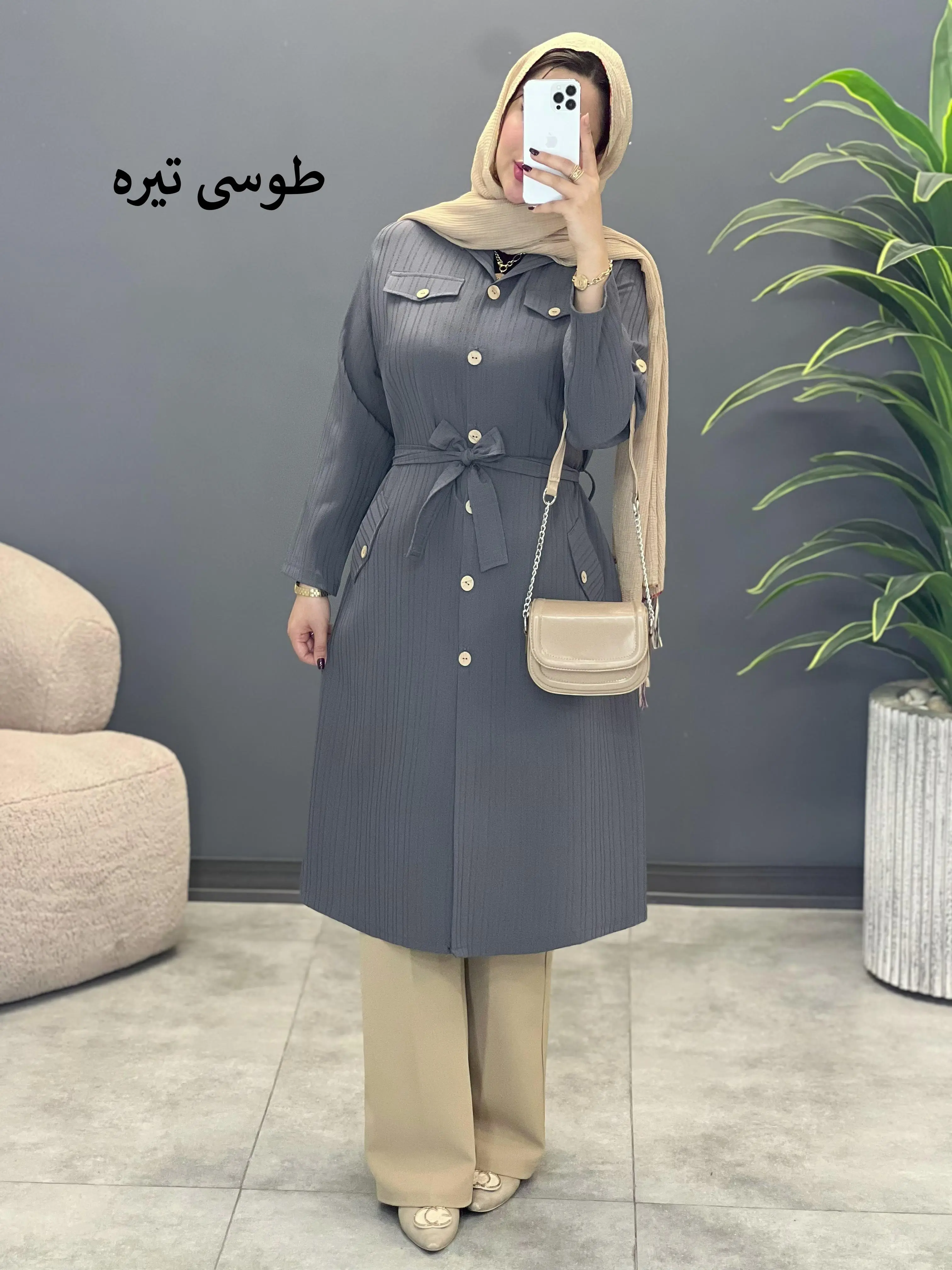 3169-مانتو مزونی ساغر ( ایراددار )